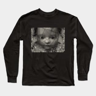 Creepy Doll Sepia Tone Mug,coffee mug,t-shirt,sticker,tote,bag,apparel,magnet,pin,hoodie,pillow Long Sleeve T-Shirt